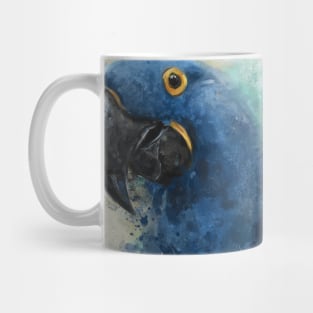 Chaotic Painting of a Blue Parrot Mug